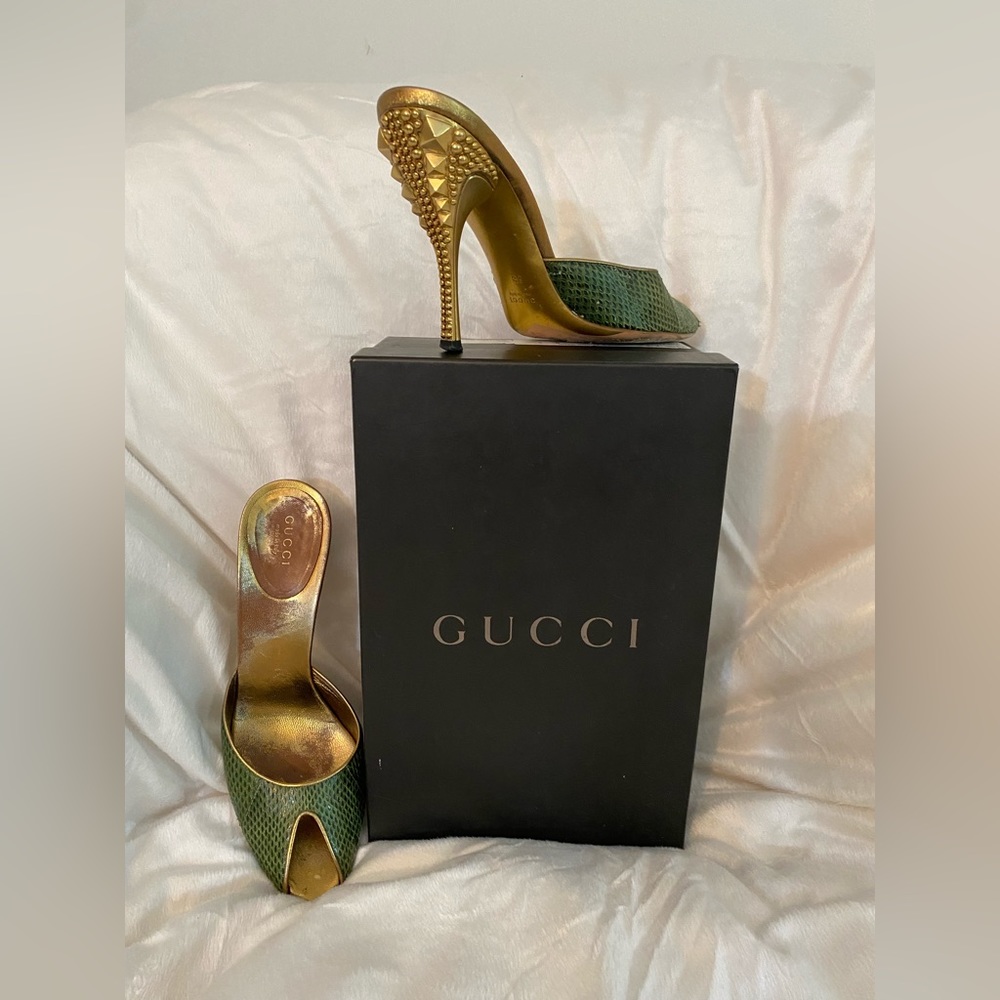 Leaf Green Gucci Sandal